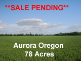 77 Acres Aurora Oregon Irrigated Farmland for sale