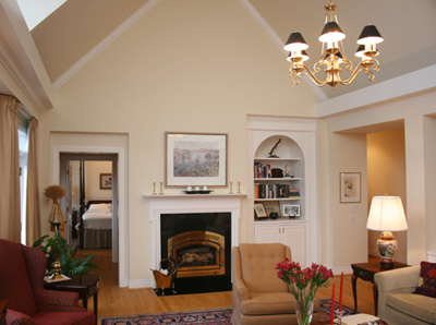 Vaulted Ceilings and Fireplace