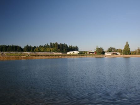 Reservoir for irrigation water on Kansas City Farm