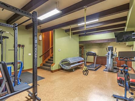 Basement Gymnasium with Sauna