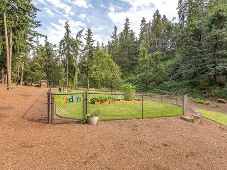 Creekside fenced garden